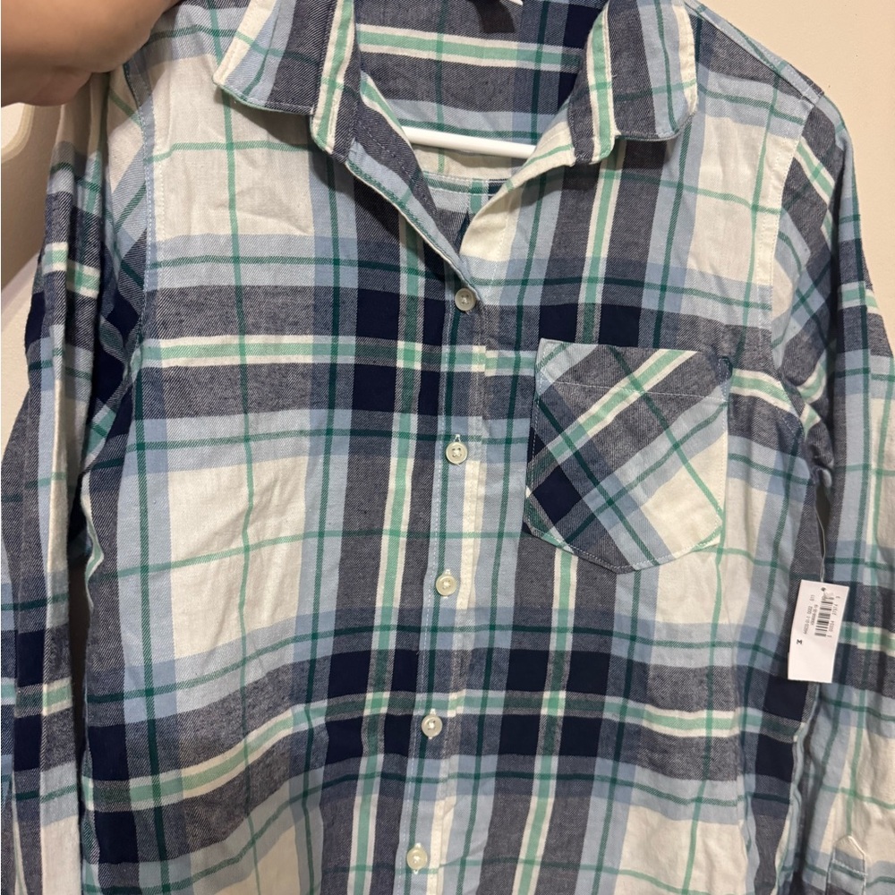 Women's Plaid Button-Up Shirt